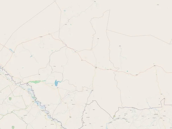 Assaba Regio Mauritanië Open Kaart Van Straat — Stockfoto