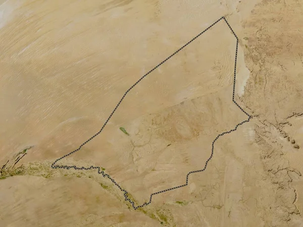 Brakna Región Mauritania Mapa Satelital Baja Resolución — Foto de Stock