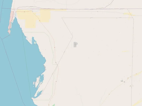 Dakhlet Nouadhibou Região Mauritânia Abrir Mapa Ruas — Fotografia de Stock