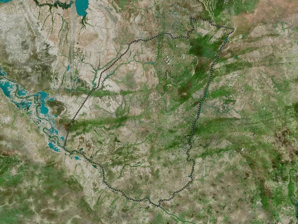 Guidimaka Regionen Mauretanien Högupplöst Satellitkarta — Stockfoto