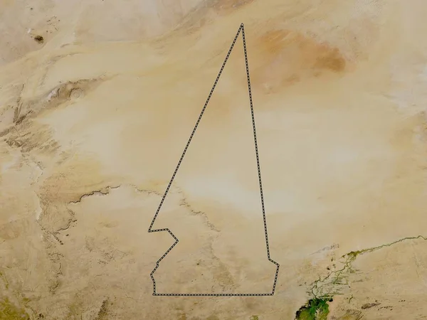 Hodh Ech Chargui Región Mauritania Mapa Satelital Baja Resolución — Foto de Stock