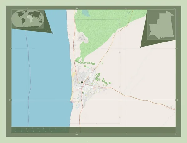 Nouakchott Distrito Mauritania Open Street Map Ubicaciones Las Principales Ciudades —  Fotos de Stock