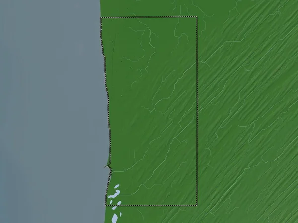 Нуакшот Район Мавританії Висота Карти Кольору Вікі Озерами Річками — стокове фото