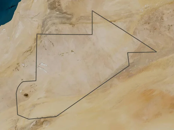 Tiris Zemmour Región Mauritania Mapa Satelital Baja Resolución —  Fotos de Stock