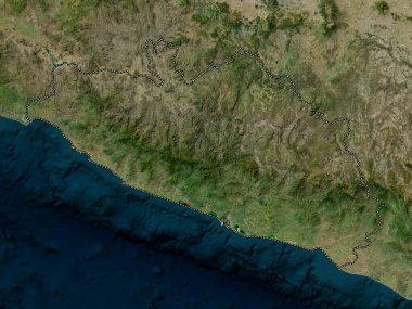 Guerrero, state of Mexico. High resolution satellite map clipart