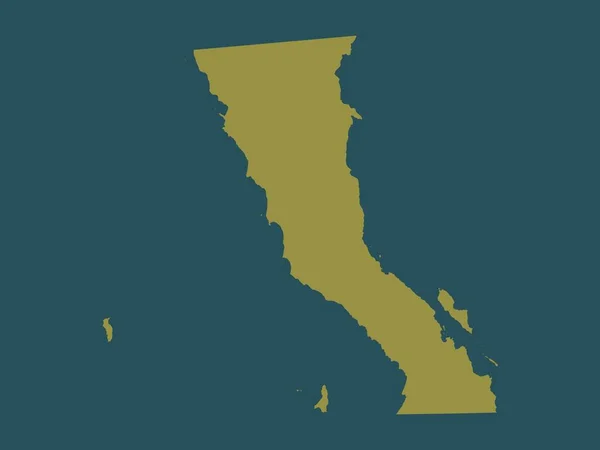 Baja California Estado México Forma Color Sólido —  Fotos de Stock