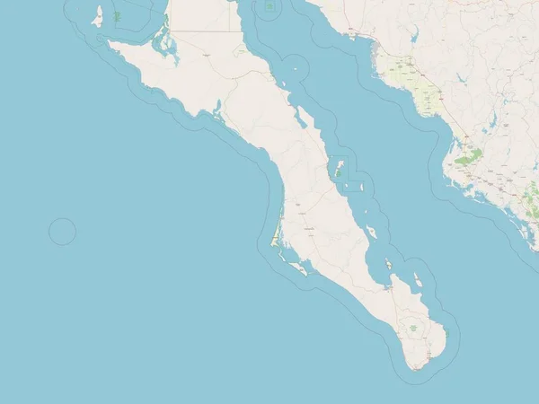 Baja California Sur State Mexico Open Street Map — Stock Photo, Image
