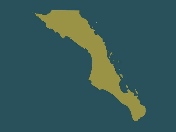 Baja California Sur Delstaten Mexiko Fast Färg Form — Stockfoto