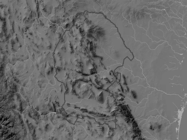 Коауила Штат Мексика Карта Высот Билевеля Озерами Реками — стоковое фото