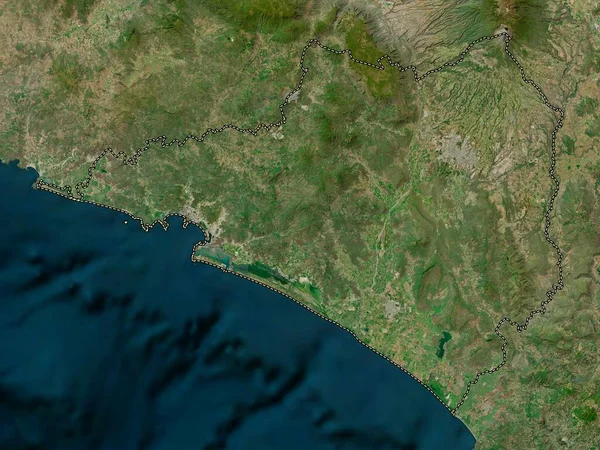 Colima Delstaten Mexiko Högupplöst Satellitkarta — Stockfoto