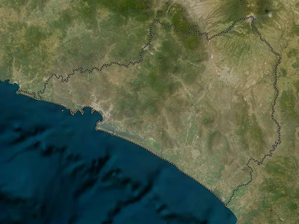 Colima Delstaten Mexiko Lågupplöst Satellitkarta — Stockfoto
