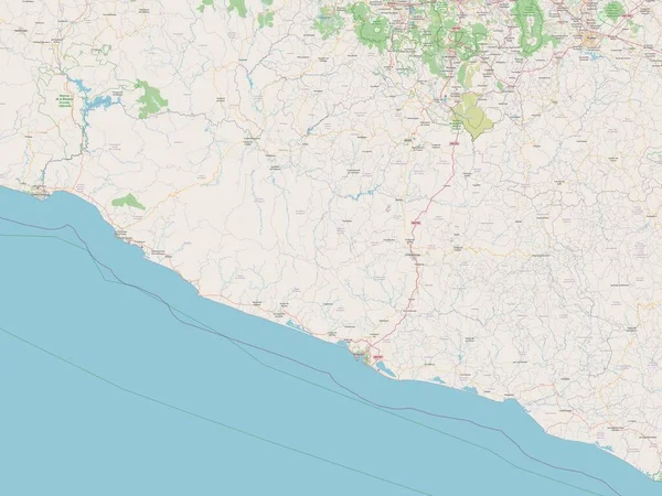 Guerrero Bundesstaat Mexiko Open Street Map — Stockfoto