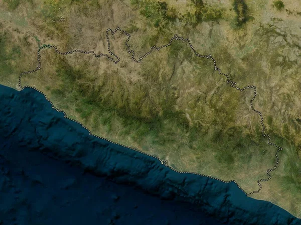 Guerrero State Mexico Low Resolution Satellite Map — Stock Photo, Image
