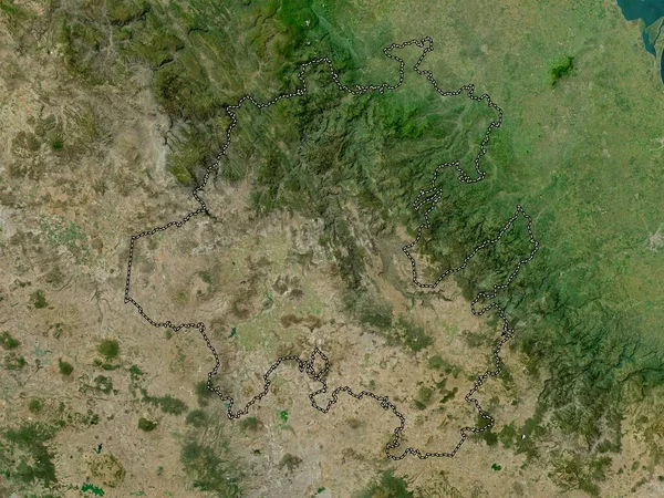Hidalgo Delstaten Mexiko Högupplöst Satellitkarta — Stockfoto