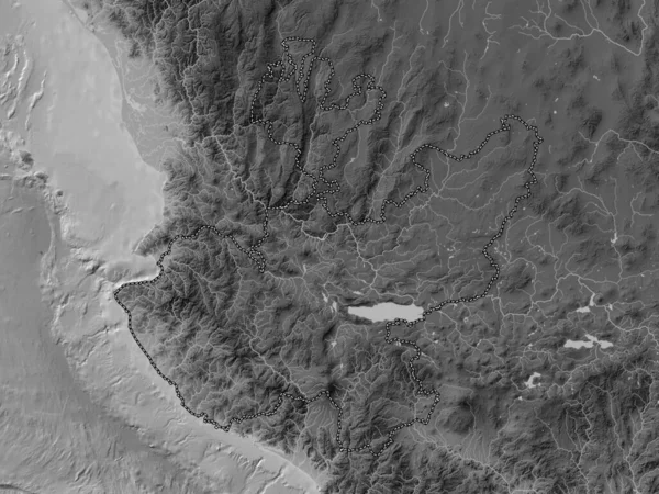 Халіско Штат Мехіко Грайливою Картою Висот Озерами Річками — стокове фото
