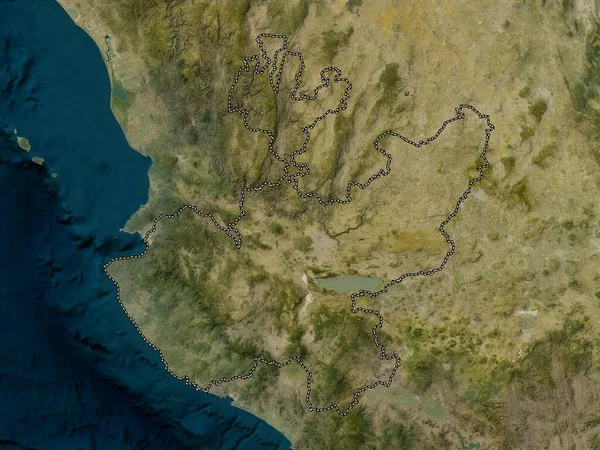 墨西哥哈利斯科州 低分辨率卫星地图 — 图库照片