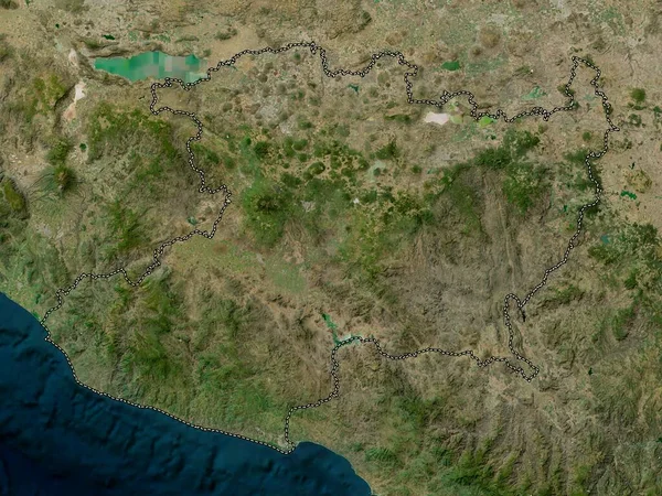 Michoacan Delstaten Mexiko Högupplöst Satellitkarta — Stockfoto