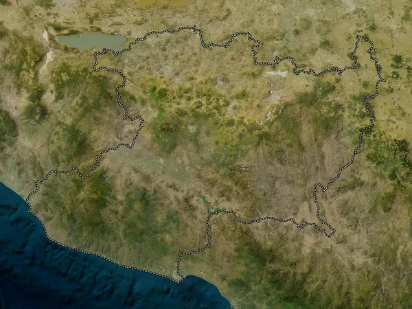 Michoacan Delstaten Mexiko Lågupplöst Satellitkarta — Stockfoto