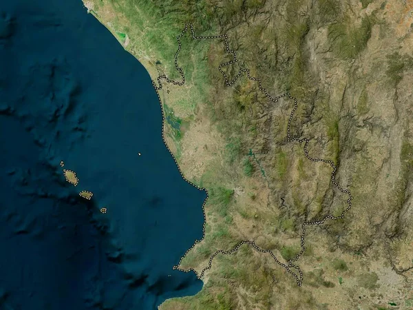 Nayarit Delstaten Mexiko Högupplöst Satellitkarta — Stockfoto