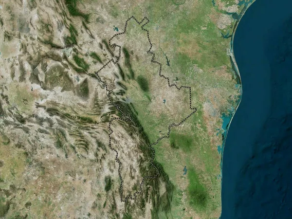 Nuevo León Estado México Mapa Satélite Alta Resolución — Foto de Stock