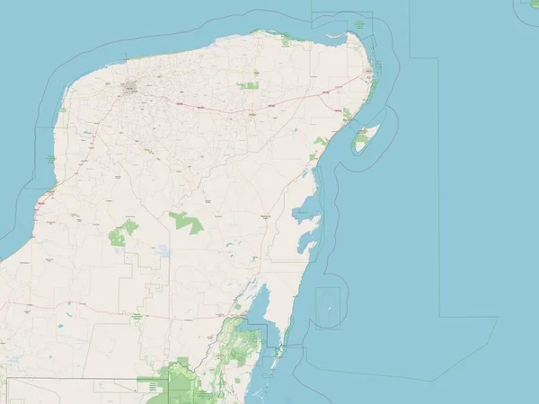 Quintana Roo Bundesstaat Mexiko Open Street Map — Stockfoto