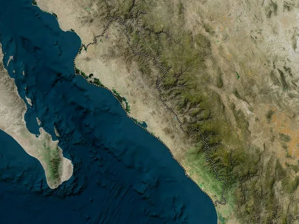 stock image Sinaloa, state of Mexico. High resolution satellite map