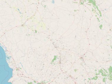 Zacatecas, Meksika Eyaleti. Açık Sokak Haritası