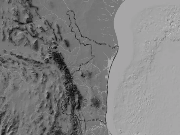 Тамаулипас Штат Мексика Карта Высот Билевеля Озерами Реками — стоковое фото