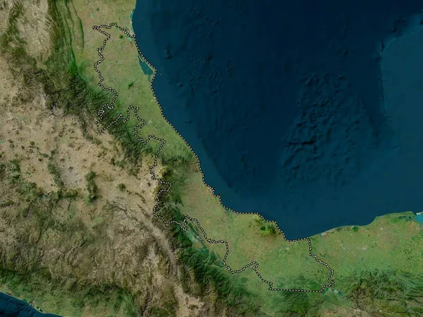 Veracruz Delstaten Mexiko Högupplöst Satellitkarta — Stockfoto