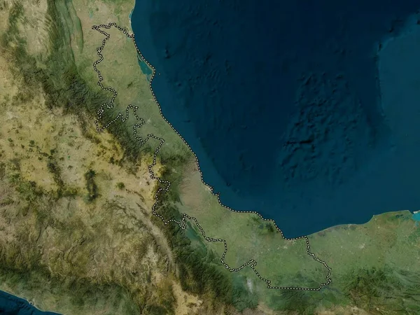 Veracruz Mexikó Állam Kis Felbontású Műholdas Térkép — Stock Fotó