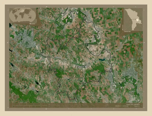 Anenii Noi Περιφέρεια Μολδαβίας Υψηλής Ανάλυσης Δορυφορικός Χάρτης Τοποθεσίες Και — Φωτογραφία Αρχείου