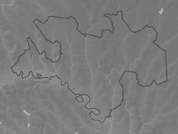 Briceni Kreis Moldawien Graustufen Höhenkarte Mit Seen Und Flüssen — Stockfoto