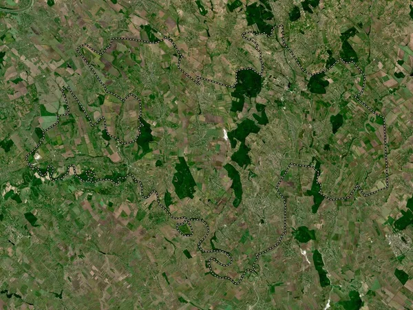 Briceni Distriktet Moldavien Lågupplöst Satellitkarta — Stockfoto