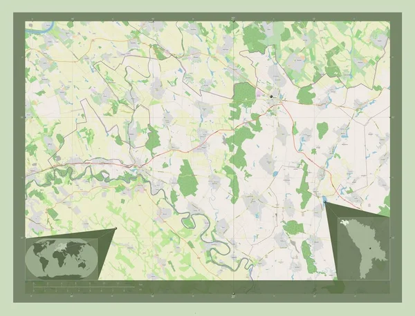 Briceni Kreis Moldawien Open Street Map Eck Zusatzstandortkarten — Stockfoto