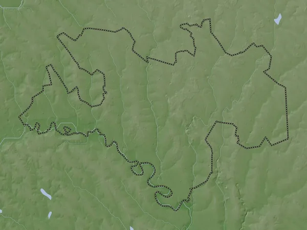 Briceni Distrito Moldávia Mapa Elevação Colorido Estilo Wiki Com Lagos — Fotografia de Stock