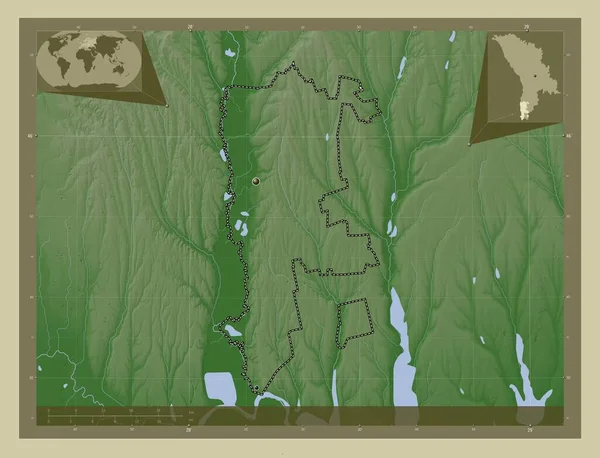 Кахул Район Молдови Висота Карти Забарвлена Вікі Стилі Озерами Річками — стокове фото