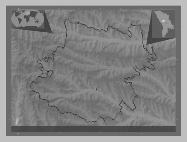 Calarasi Okres Moldavsko Výškové Mapy Jezery Řekami Umístění Velkých Měst — Stock fotografie