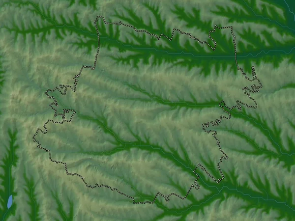 Calarasi District Moldavie Carte Altitude Colorée Avec Lacs Rivières — Photo
