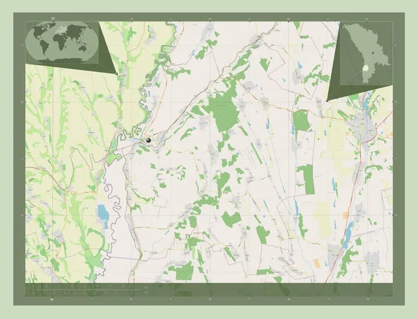 Cantemir Distrito Moldávia Abrir Mapa Rua Mapa Localização Auxiliar Canto — Fotografia de Stock