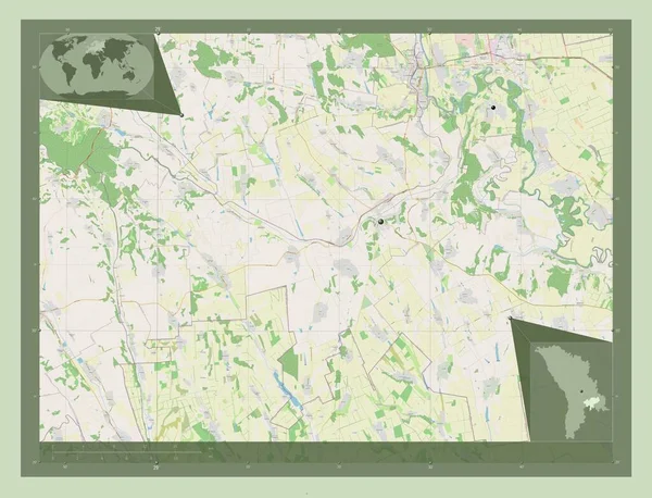 Causeni Kreis Moldawien Open Street Map Standorte Der Wichtigsten Städte — Stockfoto