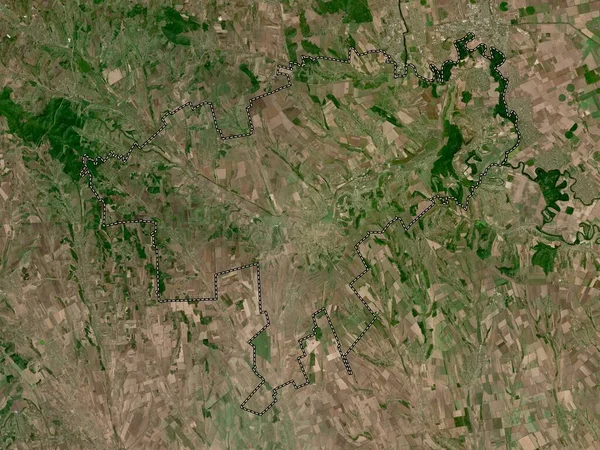 Causeni Distrito Moldavia Mapa Satelital Baja Resolución —  Fotos de Stock