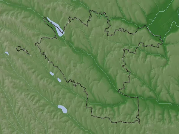 Chisinau City Moldova Elevation Map Colored Wiki Style Lakes Rivers — Stock Photo, Image