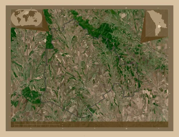 Cimislia District Moldavië Lage Resolutie Satellietkaart Locaties Van Grote Steden — Stockfoto
