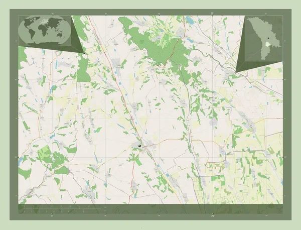 Cimislia Okres Moldavsko Otevřít Mapu Ulice Pomocné Mapy Polohy Rohu — Stock fotografie