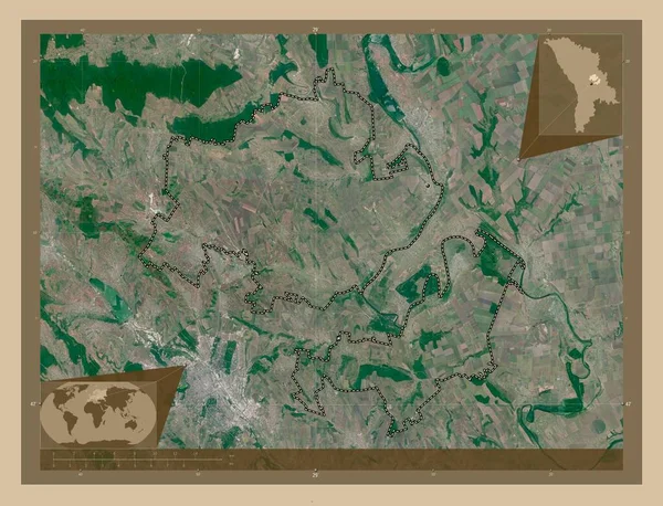 Criuleni Distretto Moldova Mappa Satellitare Bassa Risoluzione Mappa Della Posizione — Foto Stock