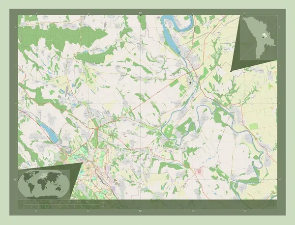 Criuleni Okres Moldavsko Otevřít Mapu Ulice Pomocné Mapy Polohy Rohu — Stock fotografie