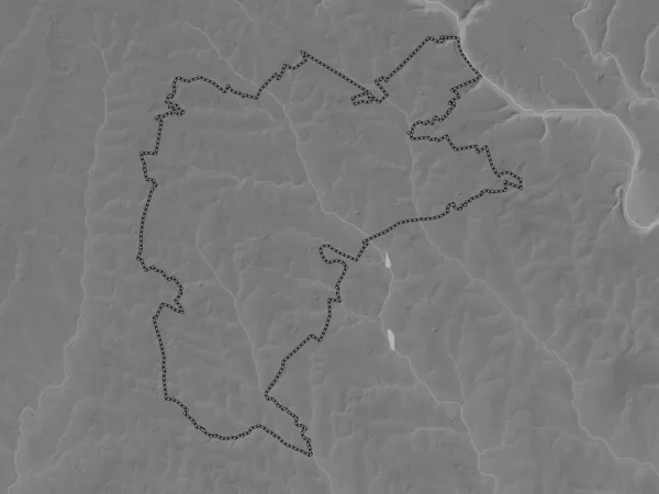 Donduseni 摩尔多瓦区 带有湖泊和河流的灰度高程图 — 图库照片