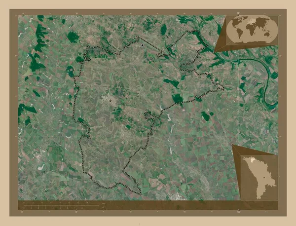 Donduseni District Moldavie Carte Satellite Basse Résolution Emplacements Des Grandes — Photo