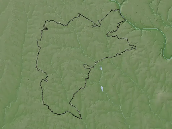 Donduseni Distrito Moldávia Mapa Elevação Colorido Estilo Wiki Com Lagos — Fotografia de Stock
