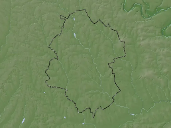 Drochia Distretto Moldova Mappa Dell Elevazione Colorata Stile Wiki Con — Foto Stock